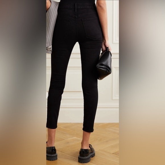 FRAME DENIM Ali High Rise Skinny Jeans in Black Sz 26 - Picture 2 of 14